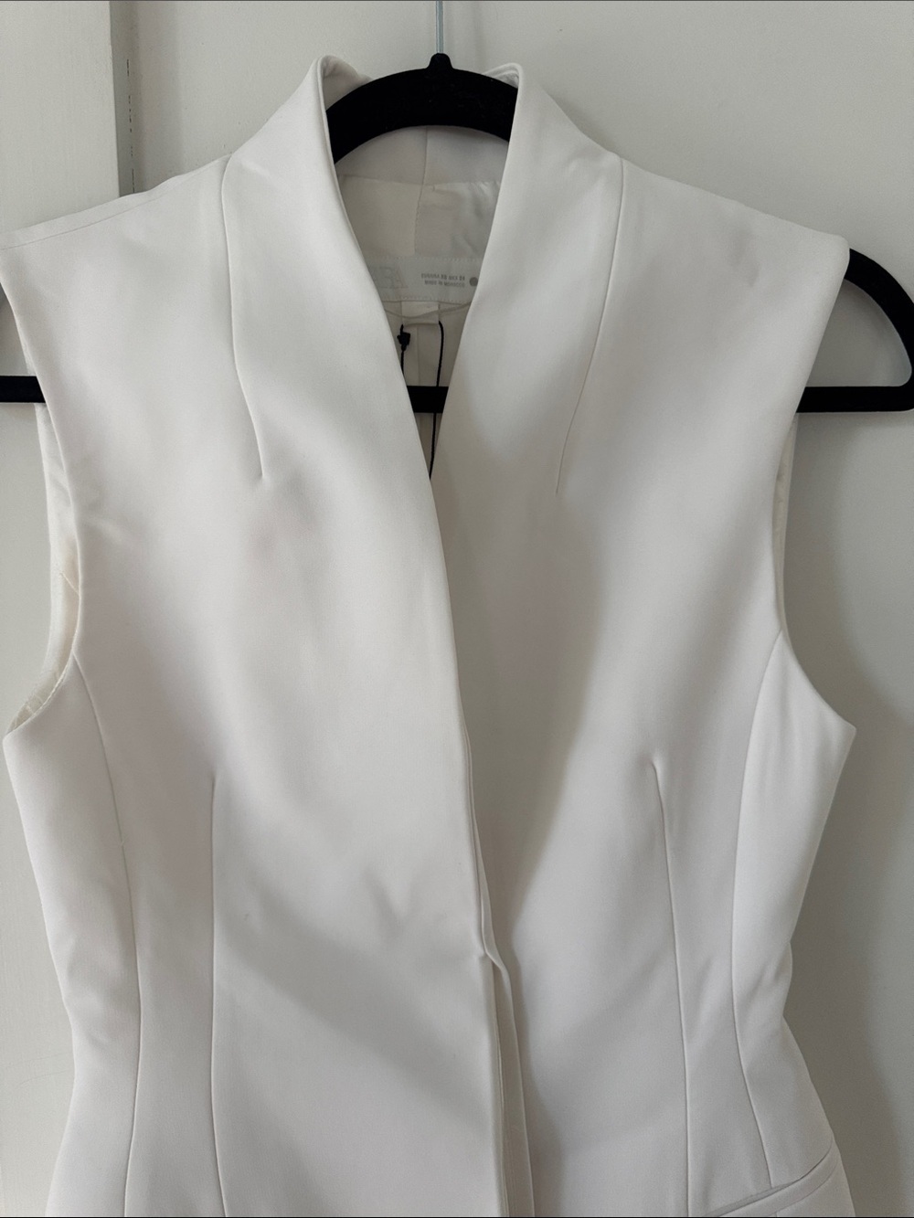 NWT Zara Viral White Sleeveless Waistcoat Size XS - Picture 4 of 9
